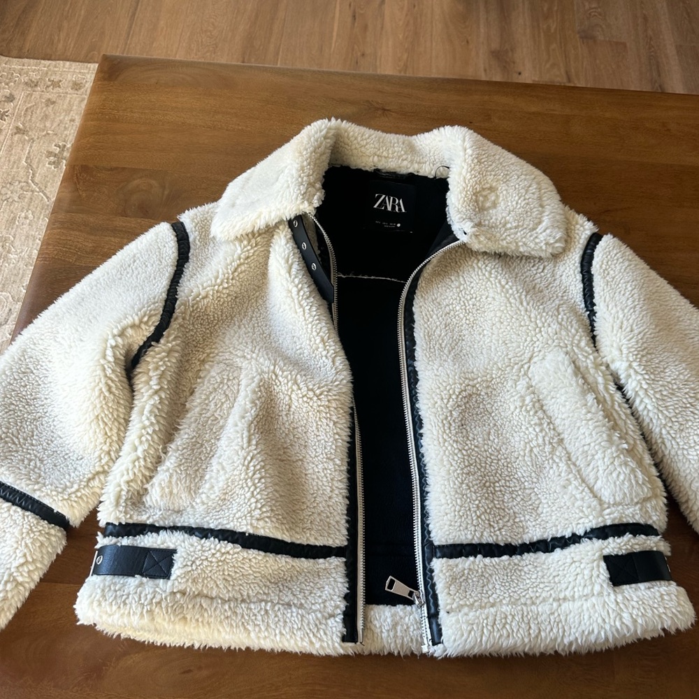 Zara Sherpa Bomber Jacket